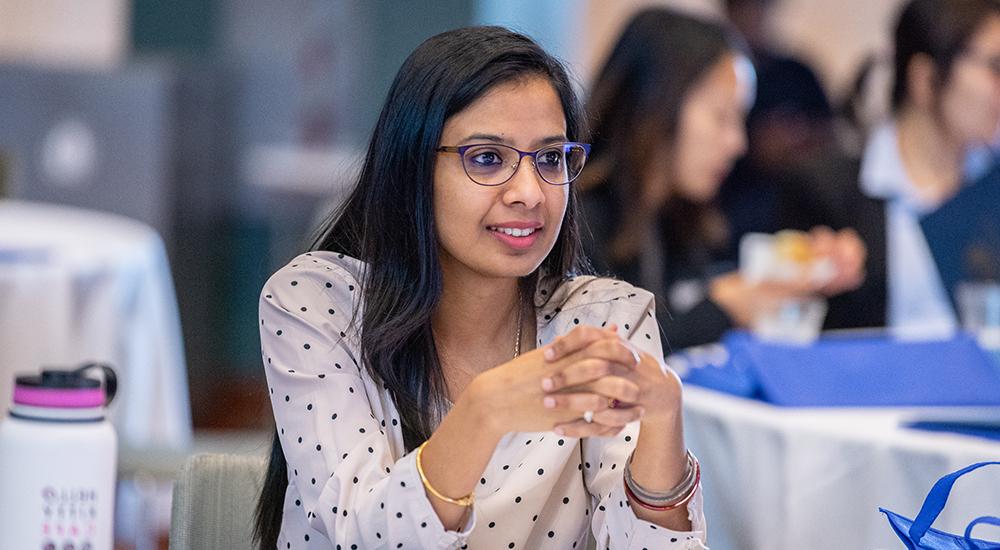 Female MBA student in classroom